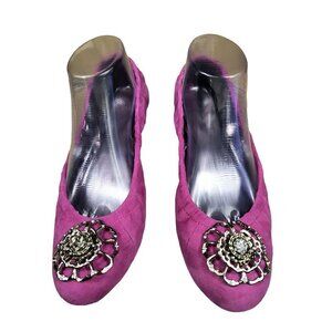 Tahari ‎ Embellished Suede Ballet  Flat Women's size 8